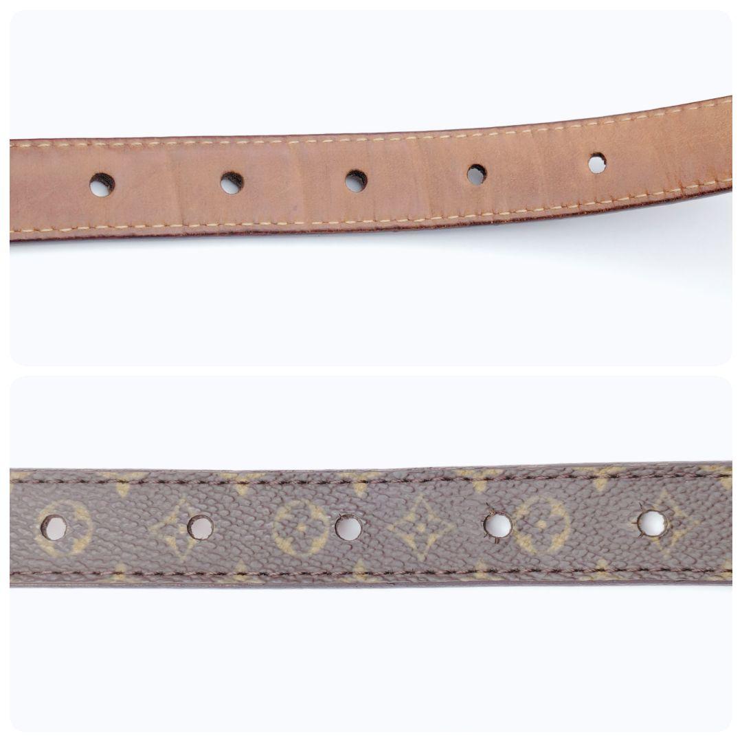 美品✨ルイヴィトン ベルト サンチュール LVイニシャル ゴールド金具 20mm