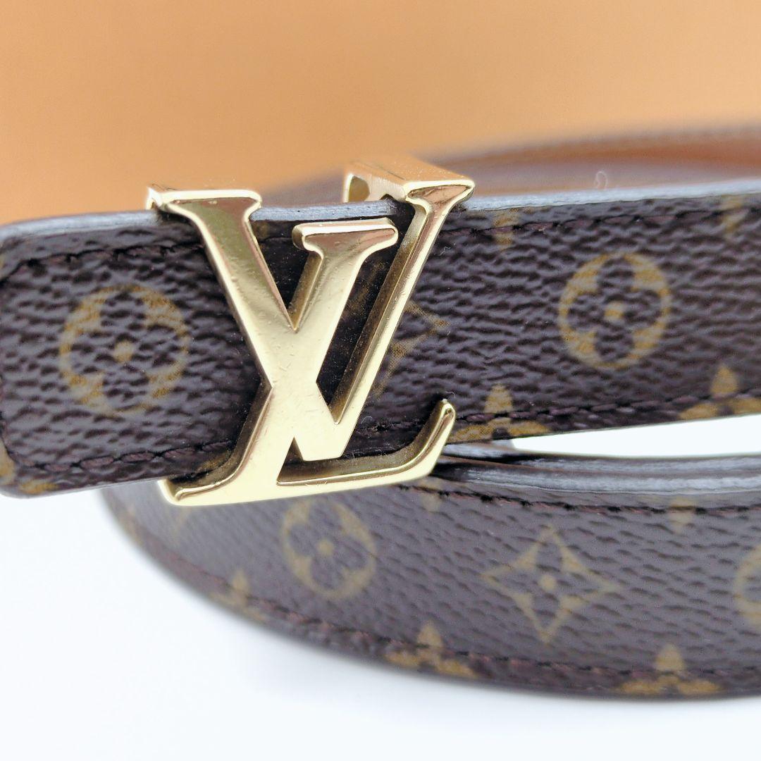 美品✨ルイヴィトン ベルト サンチュール LVイニシャル ゴールド金具 20mm