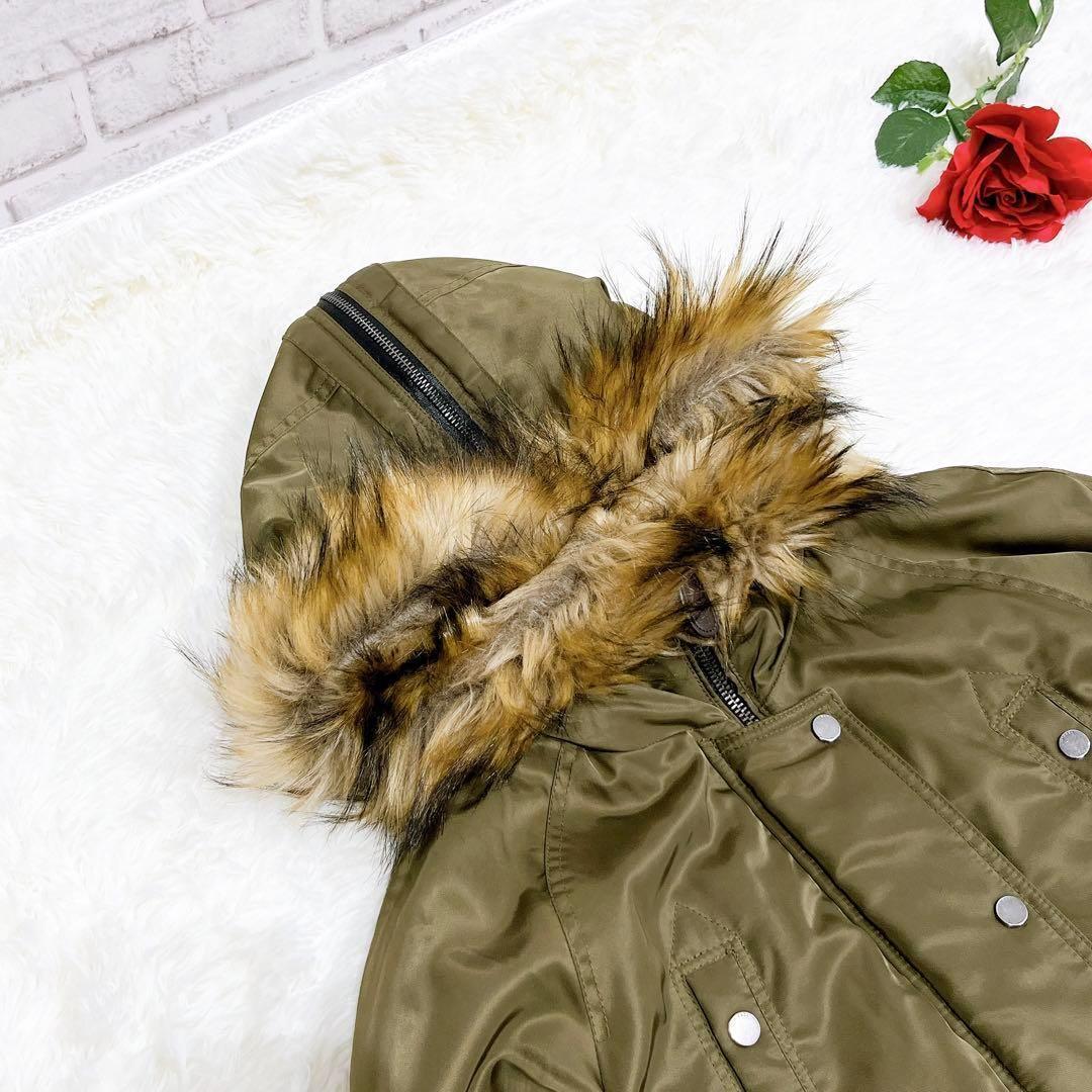 極美品✨　diesel モッズコート　ロング　ファー　カーキ　レディース