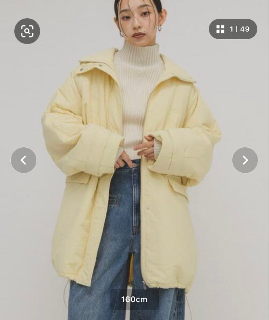 1度着用のみKBF モンスターパテッドミドルコート