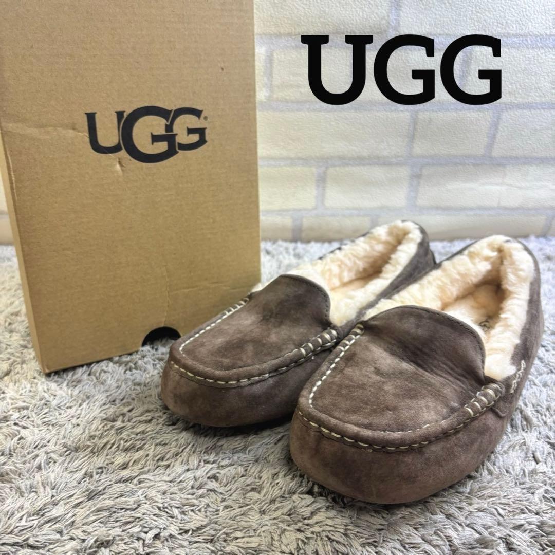 UGG アグ ANSLEY スエード ボア モカシン 25cm