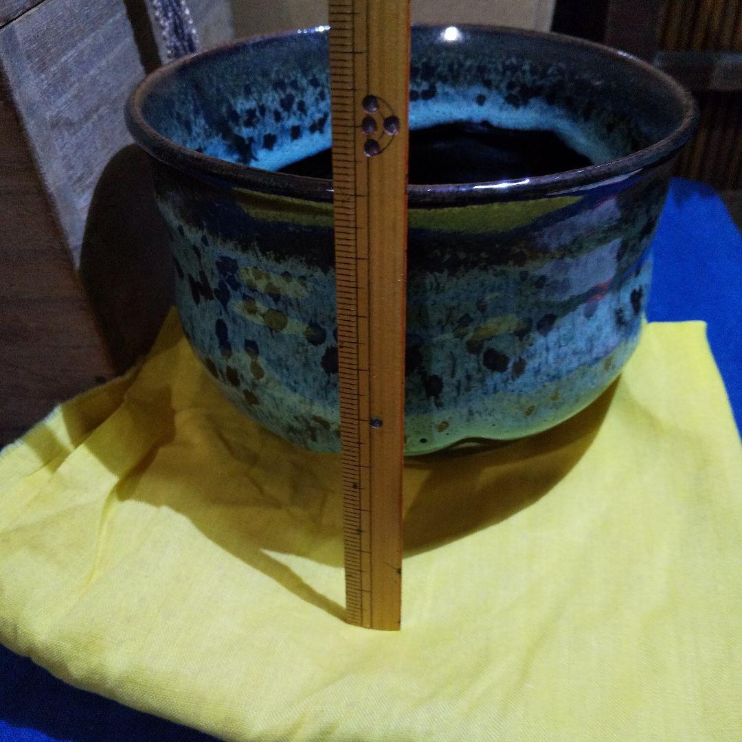 上野焼 高鶴窯 高鶴夏山 油滴天目 抹茶茶椀 共箱付 1955年作