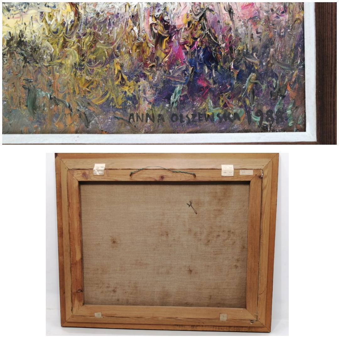1【真作】アンナ・オルシェウスカ 風景 油彩 1988 ポーランド