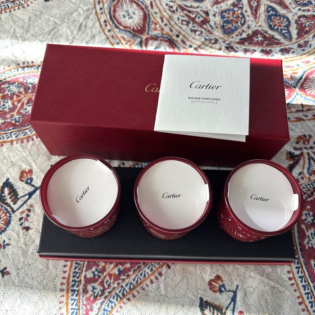 【新品】カルティエ　アロマキャンドル　3個セット