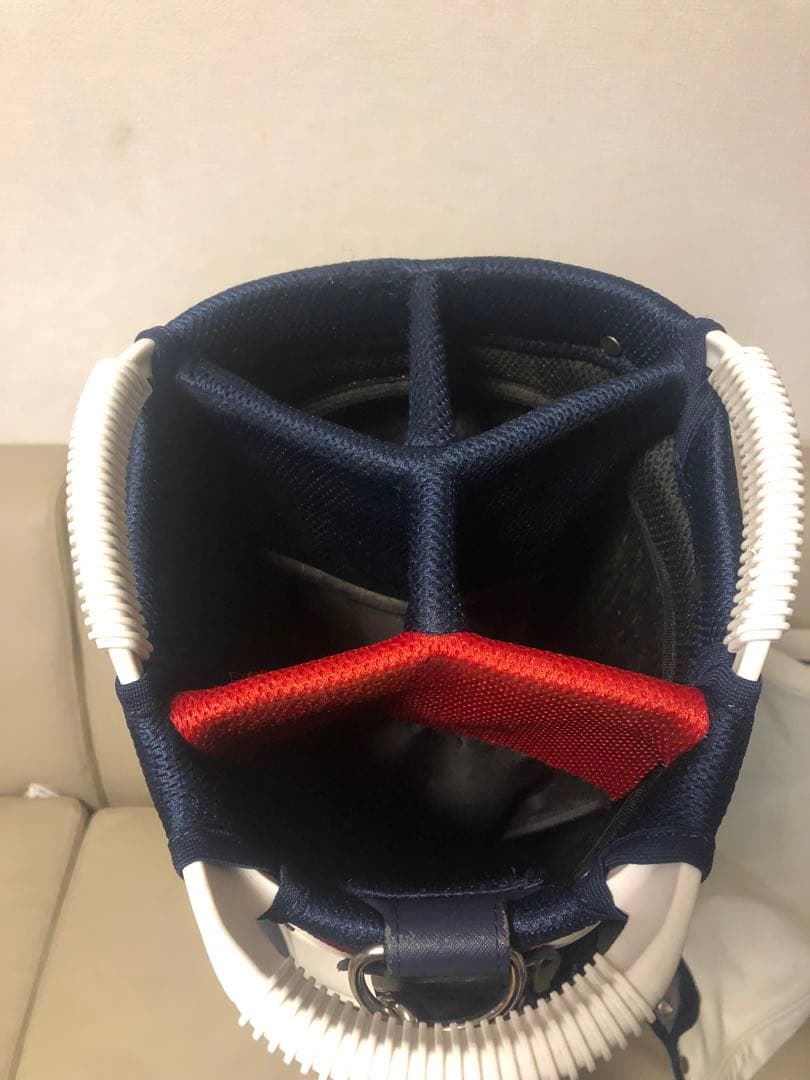 【送料込み】廃盤希少品　ecco キャディバッグ ホワイト/ネイビー/レッド