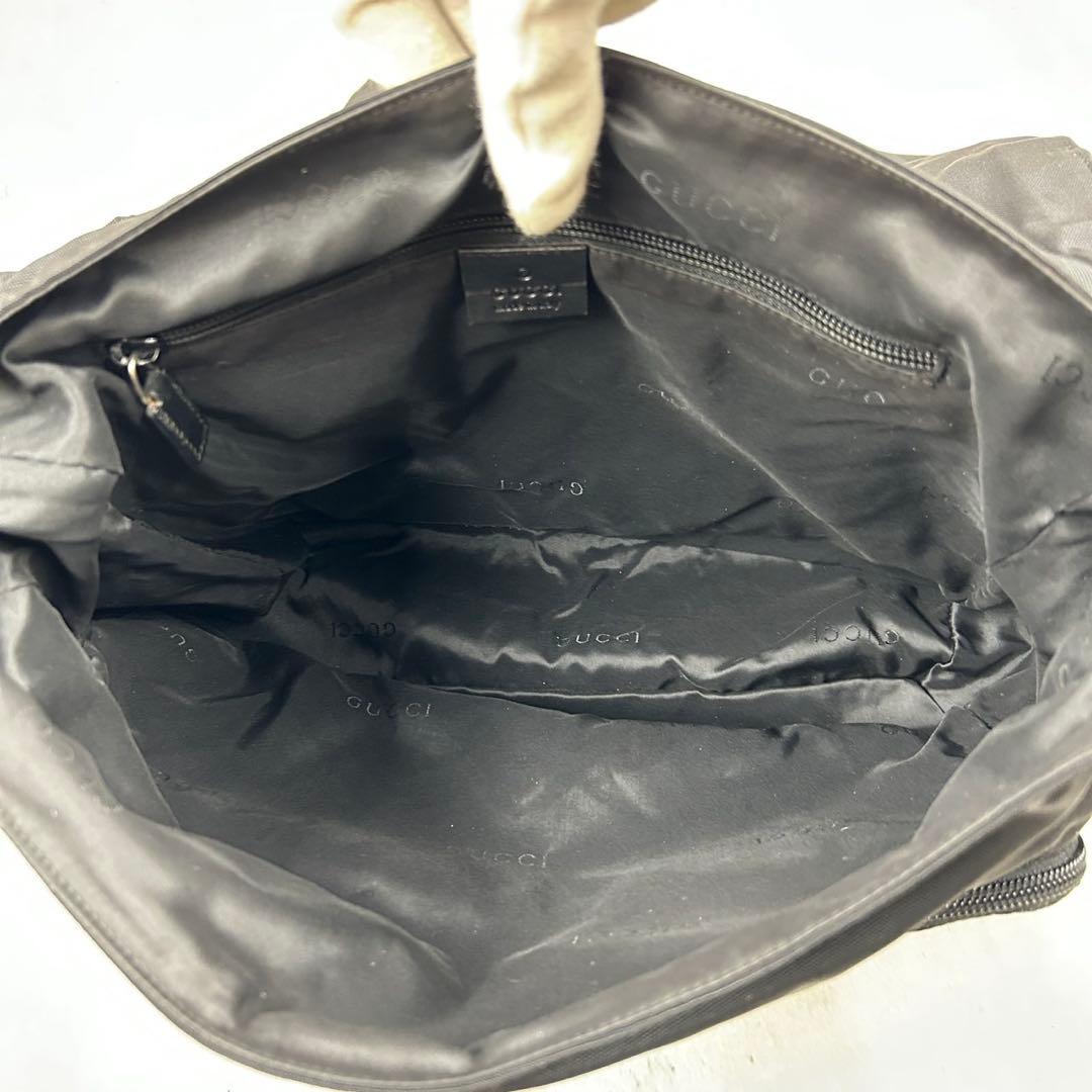 【良品】 グッチ ショルダーバッグ 2way メッセンジャーバッグ ブラック