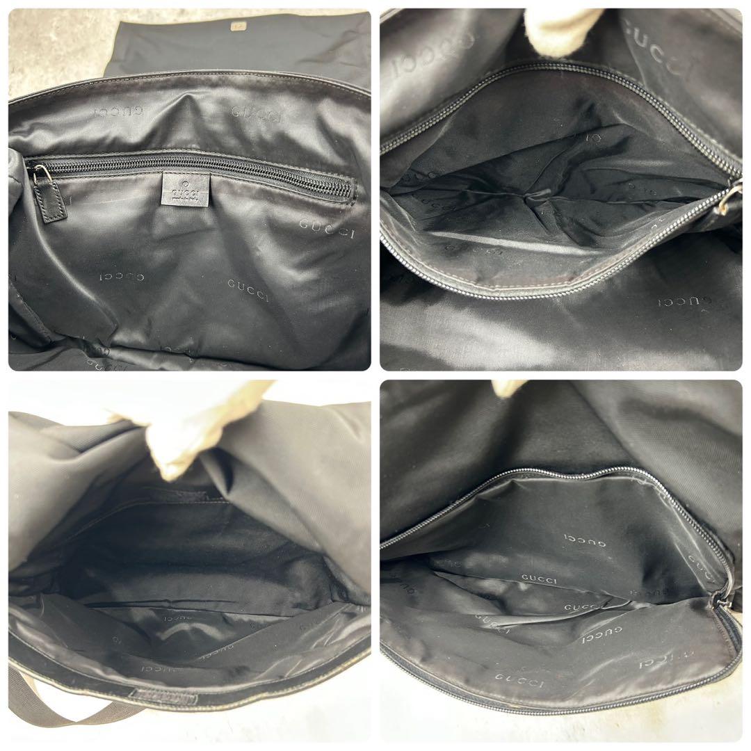 【良品】 グッチ ショルダーバッグ 2way メッセンジャーバッグ ブラック