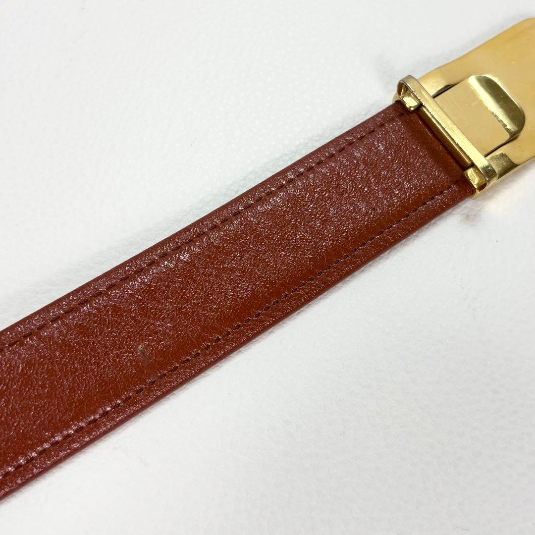 美品✨MCM　ロゴバックル　レザー ベルト モノグラム