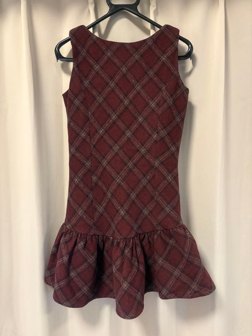 Darich ダーリッチ　タータンチェックノースリミニワンピースFREESIZE