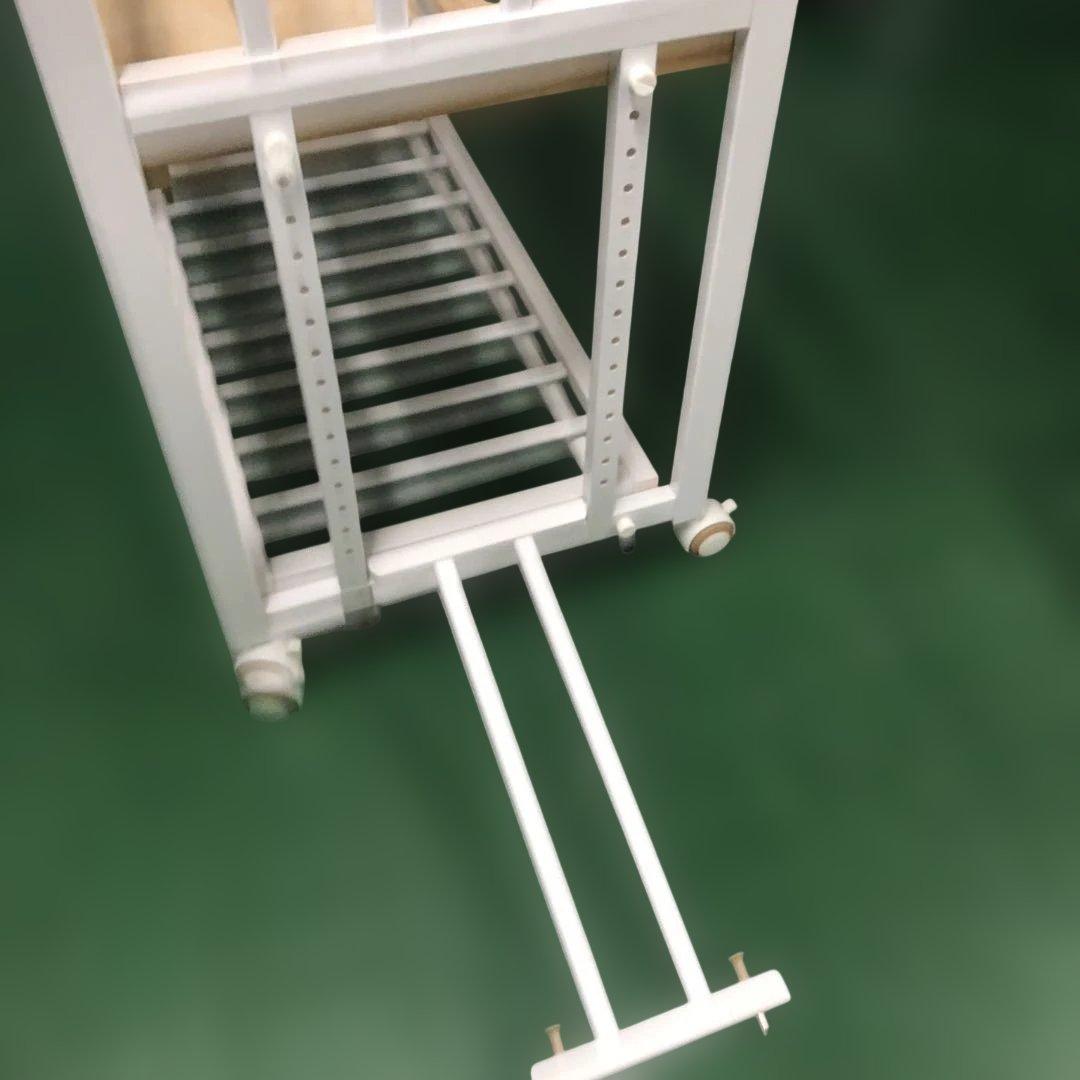 大和屋 そいねーる+ロング ベビーベッド ホワイト キャスター付き ベビー用品