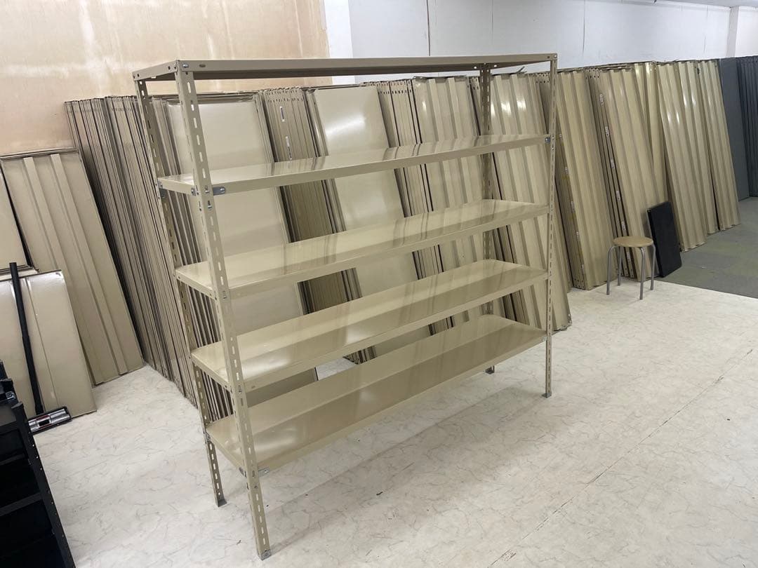 スチールラック 180×45×180 5段 ベージュ 1台分 福井県引き取り限定
