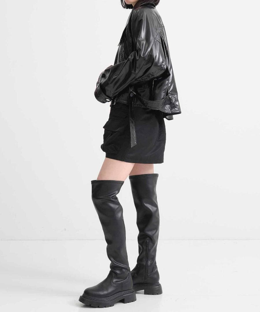 STUDIOUS ステュディオス パテント バイカージャケット