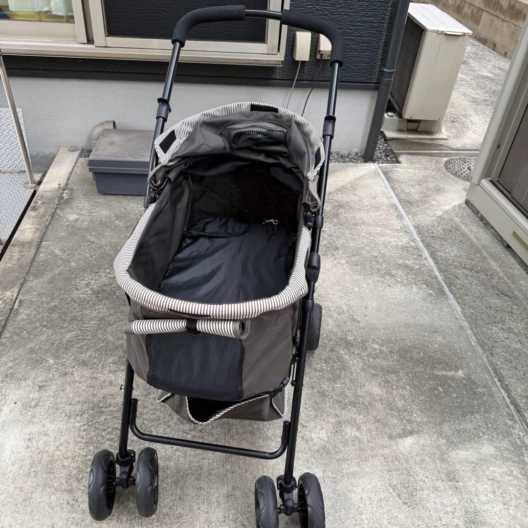 わんわんカート 多頭用DXplus-N ストライプグリーン