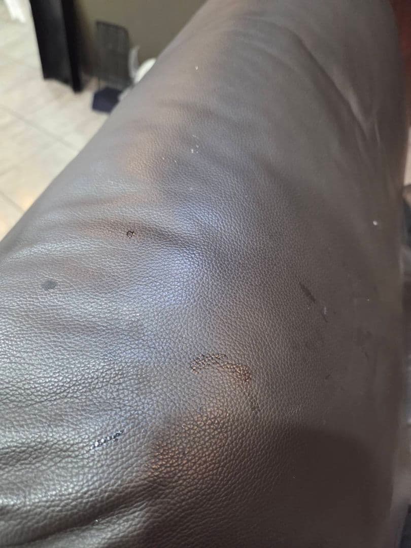 ​【引取限定】ニトリ 電動リクライニングソファ オゾン3 本革 ダークブラウン