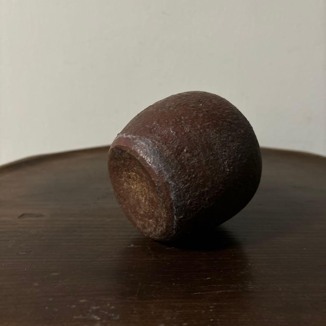 古備前小壷　江戸中期頃　お歯黒壺　古越前　常滑　花器　花入　古美術　骨董　李朝