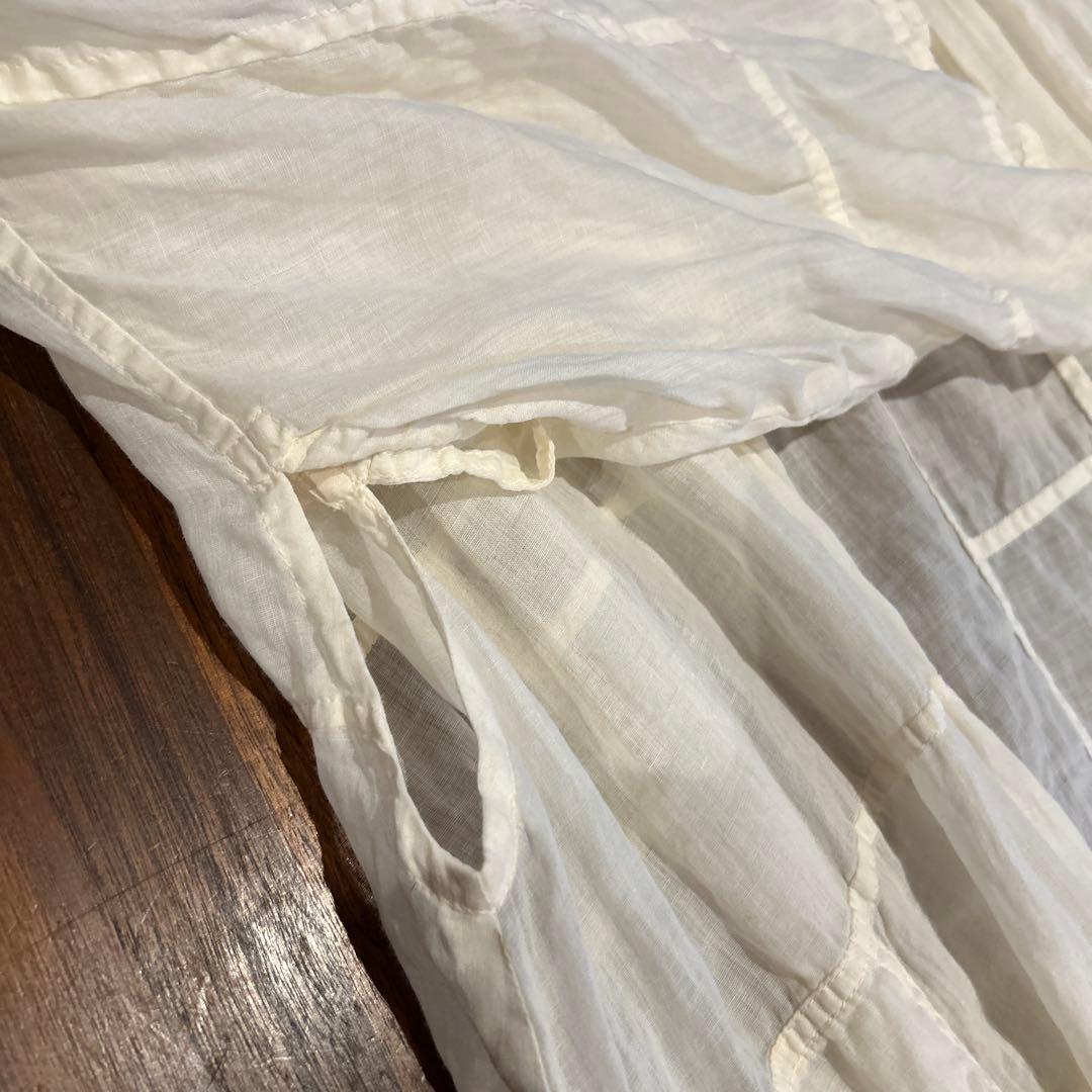 ヤッコマリカルド　ラミーボイル（麻）アートフレームオーバーシャツ フリーサイズ