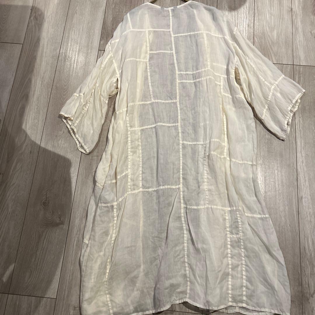 ヤッコマリカルド　ラミーボイル（麻）アートフレームオーバーシャツ フリーサイズ