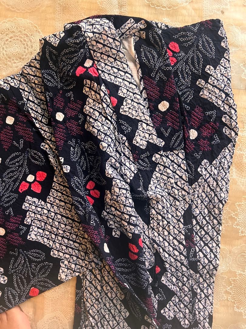 有松絞り　浴衣　美品