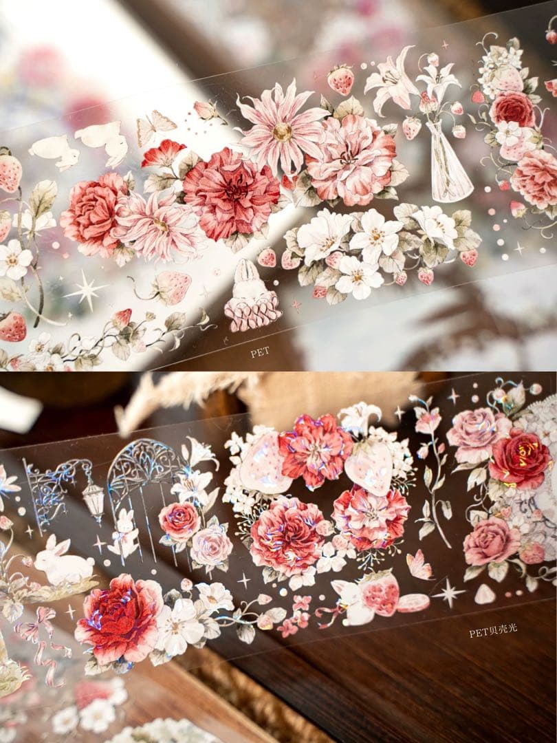 ⭐️SALE⭐️Hoshi奶芙《林莓花眠》海外マスキングテープ　マステ 【2677】