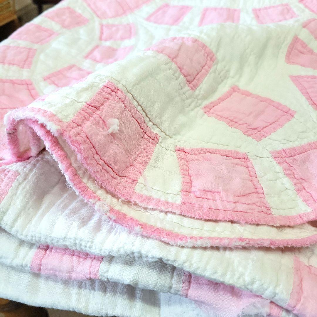 アンティークキルト 大判 ダブルウエディング 200x163cm