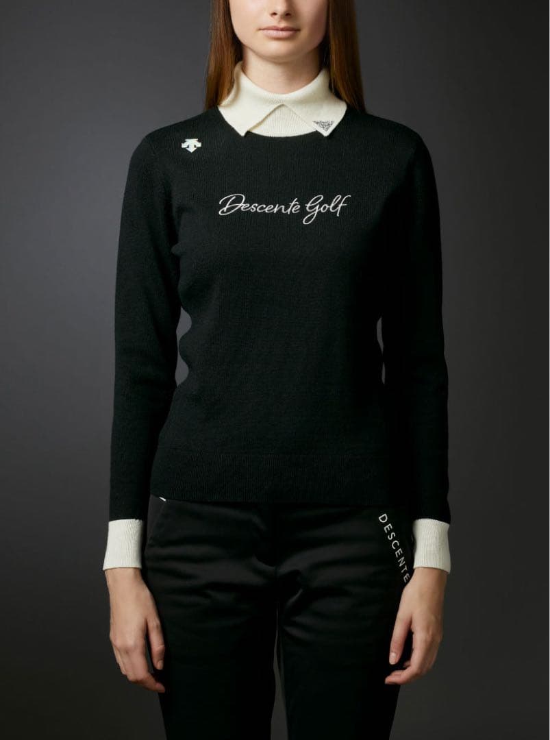 DESCENTE GOLF ブラックセーター S