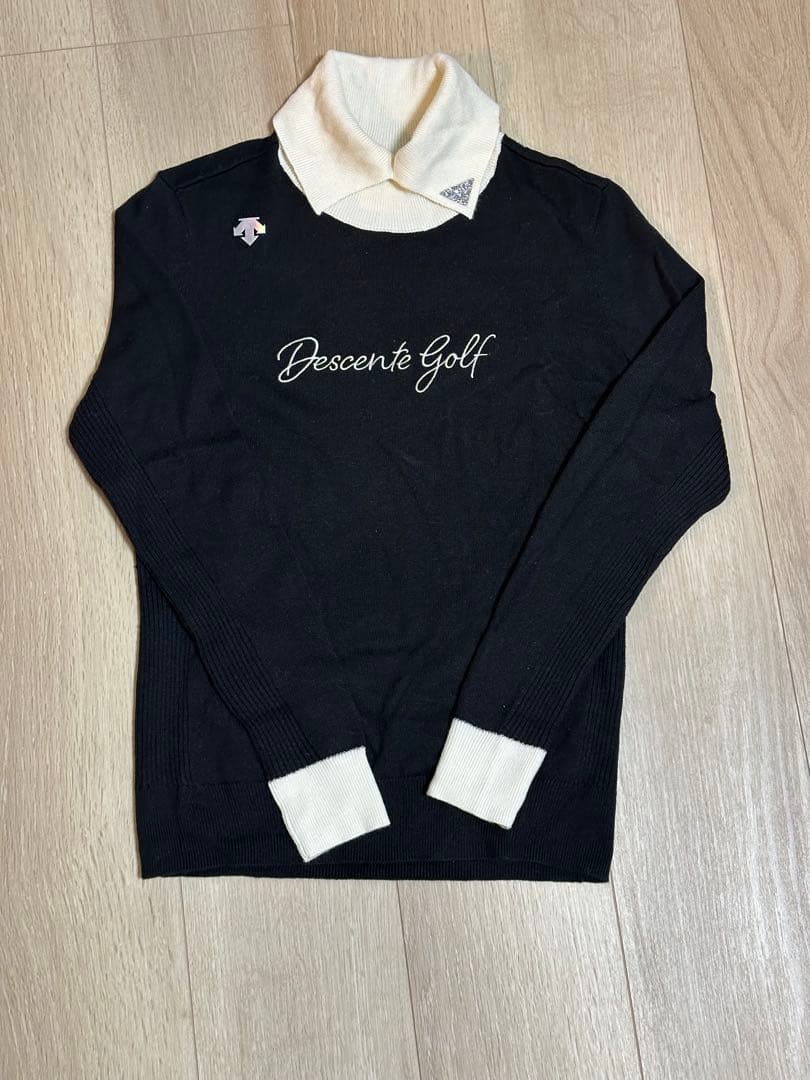 DESCENTE GOLF ブラックセーター S