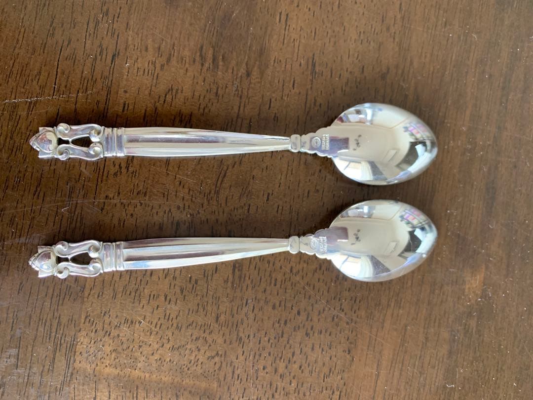 ジョージジェンセン　エーコンACORN ティースプーン　スターリングシルバー