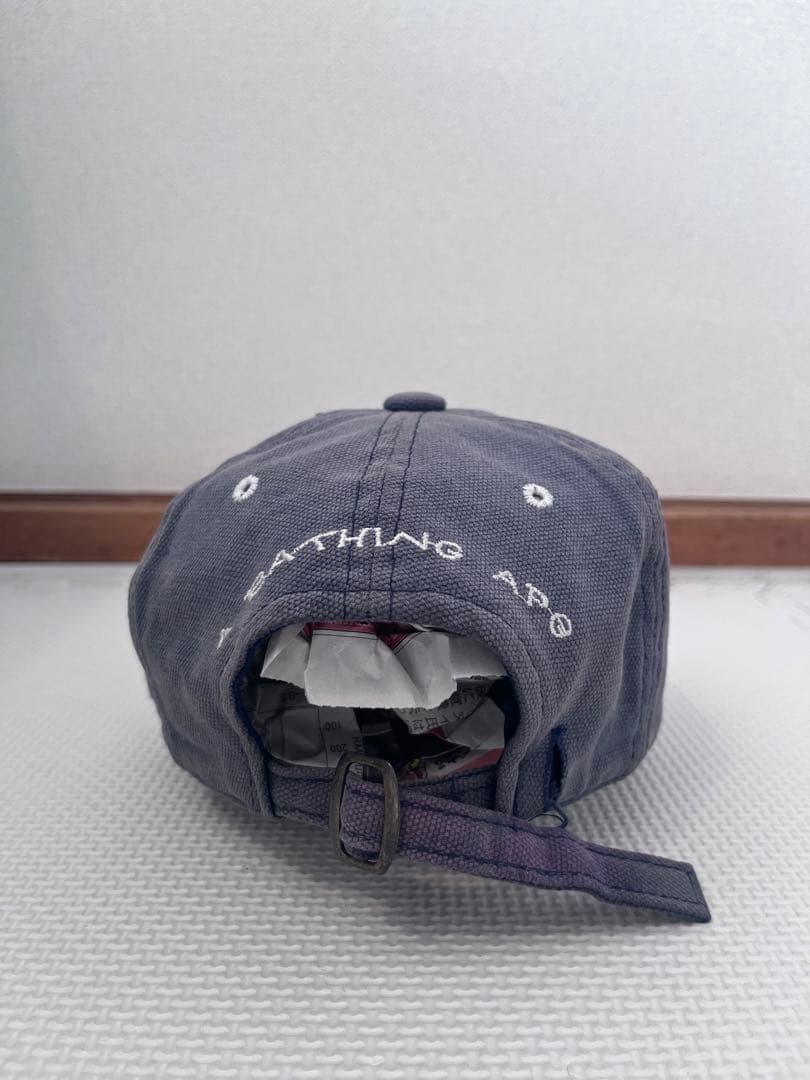 A BATHING APE 初期　Aの刺繍キャップ ネイビー