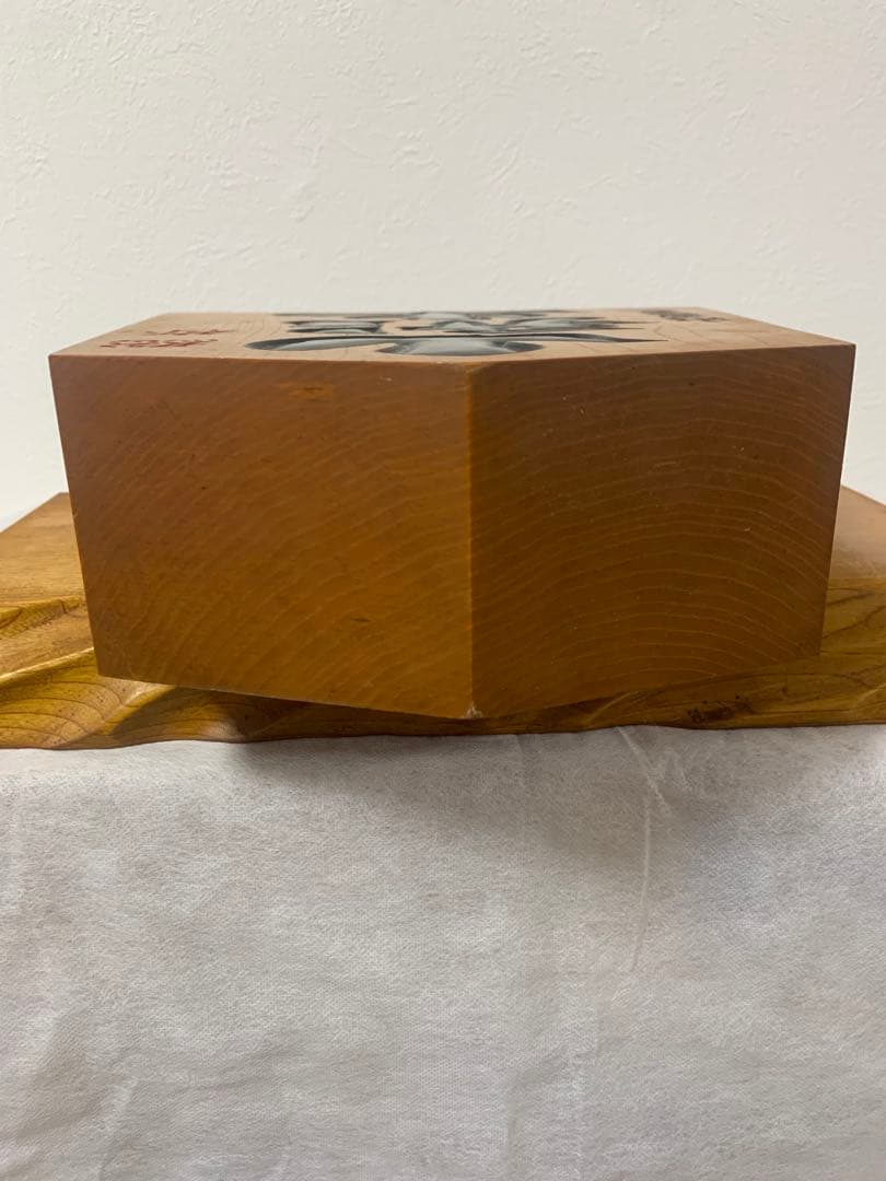 【非売品】山形牛 駒形看板 天然木製 台座付 指定店用 什器 置物 銘柄牛 心作