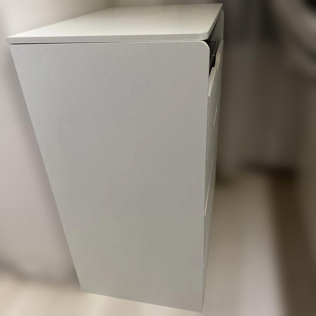 1台3役 ドレッサー キャビネット サイドテーブル 鏡付き スツール付き