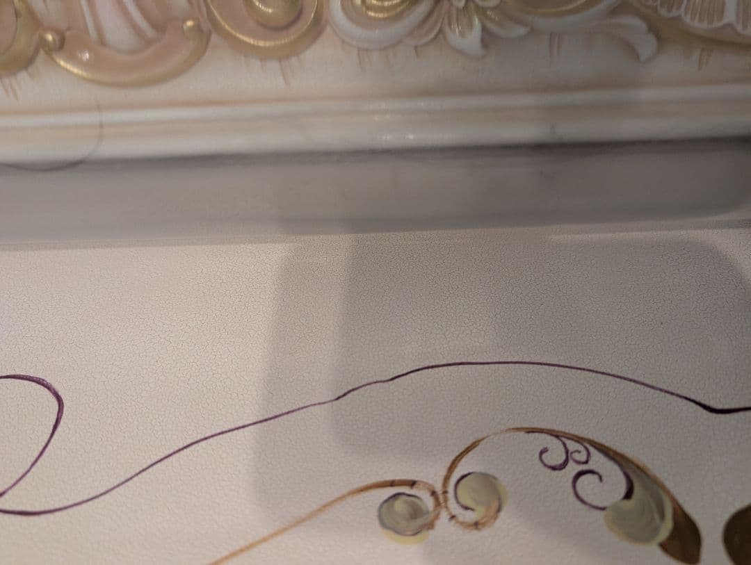 ロココ調　姫系ドレッサー　椅子セット　中古