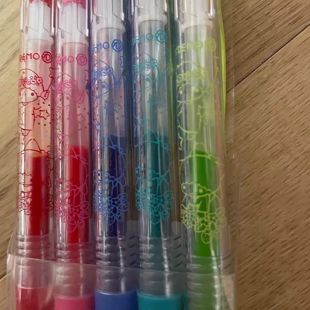 【新品未使用】リトルツインスターズ ボールペン 5本セット 0.5mm