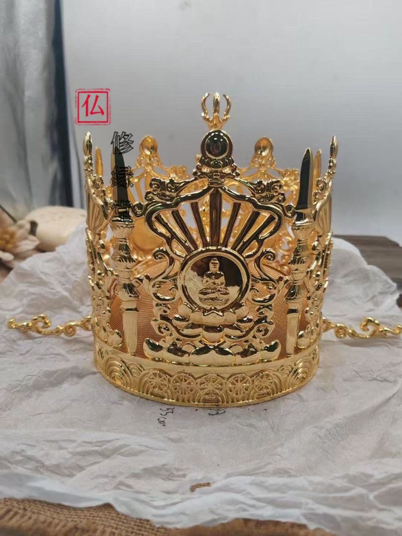 【修縁堂】密教法具 真言宗 法器 五仏冠