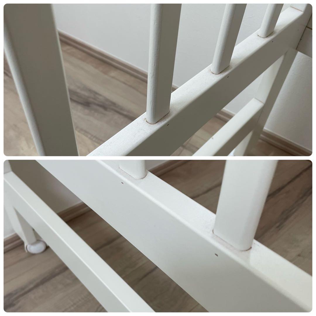 【人気商品】カトージ　ホワイト　 ハイシートベビーベッド