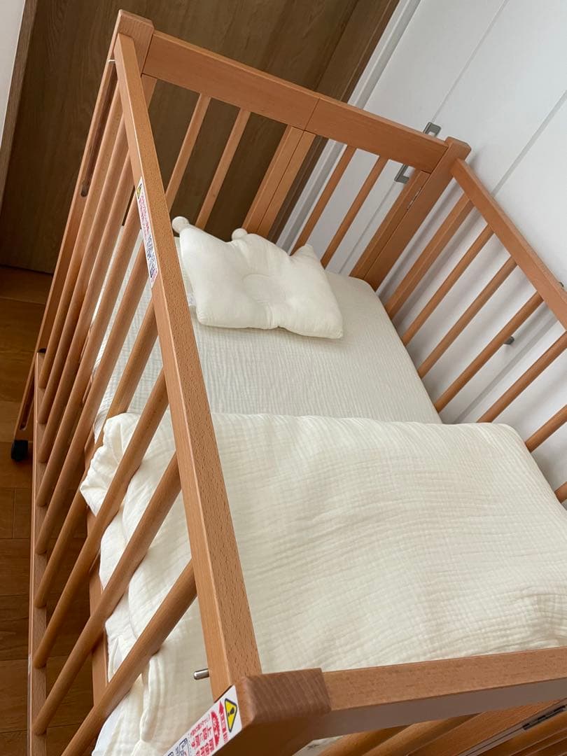 2024年8月購入日本製ミニベビーベッド＋立体ファイバーベビー布団セット