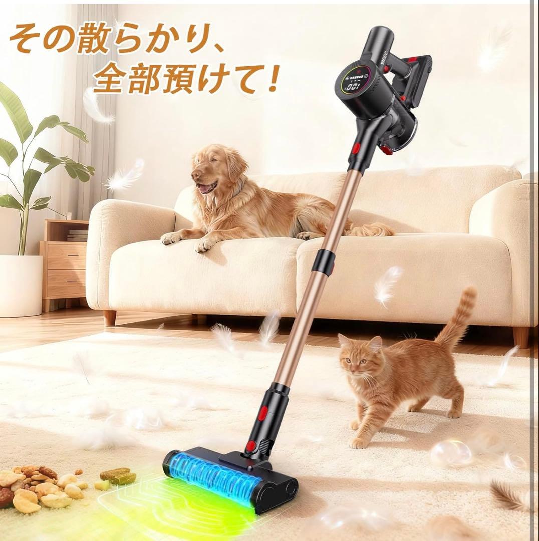 コードレス掃除機 軽量 サイクロン式 スティッククリーナー 2WAY スタンド付