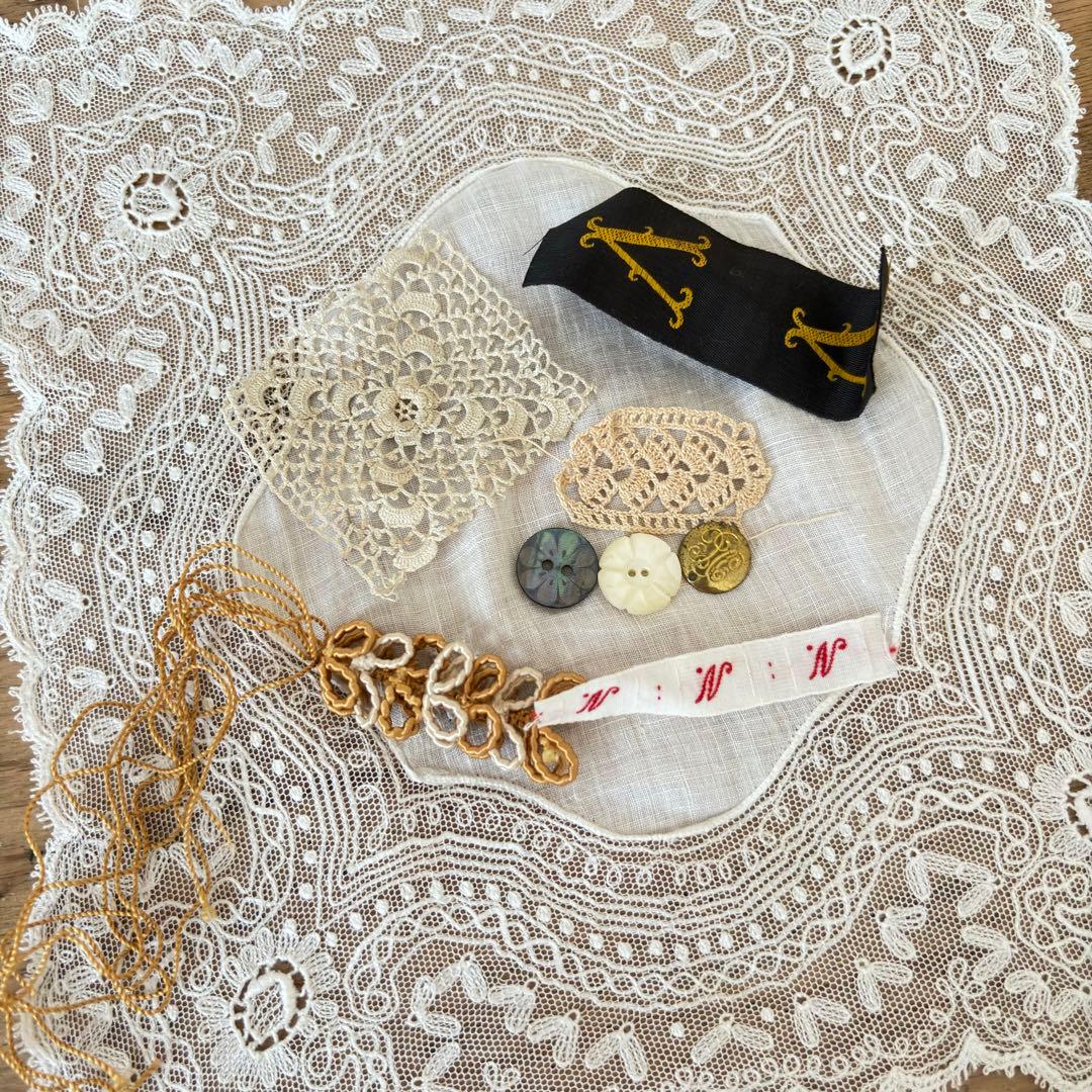 フランスアンティークレース.ハンカチ色々セット