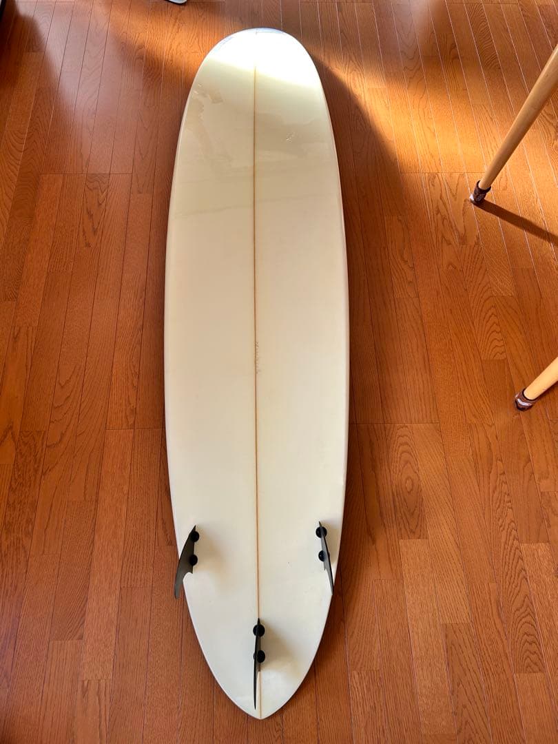 サーフボード　FCS クリーム色 ロングボード トライフィン