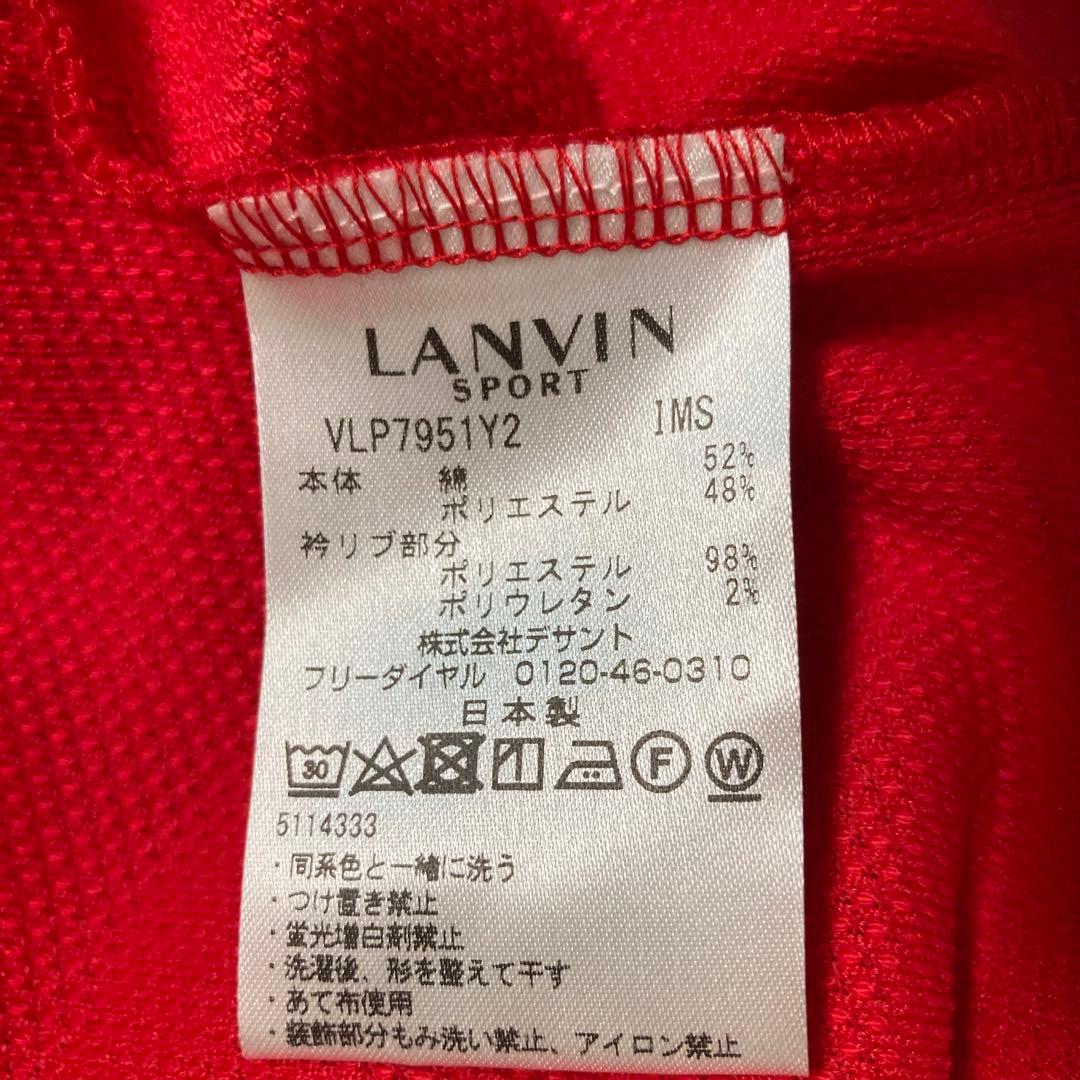 美品　LANVIN SPORT　（38）　ゴルフウェア　ポロワンピース　赤