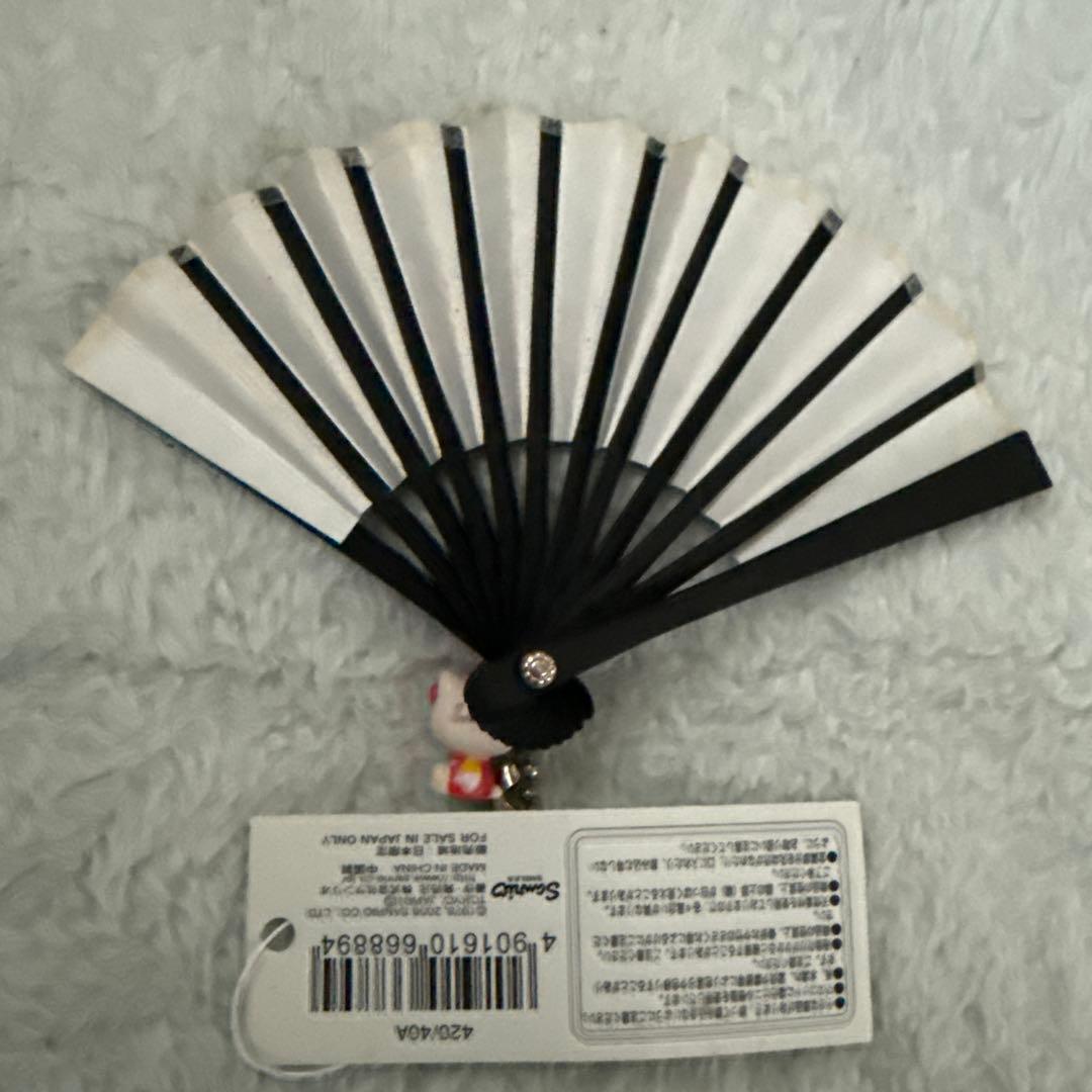 ハローキティ ミニ扇子キーホルダー