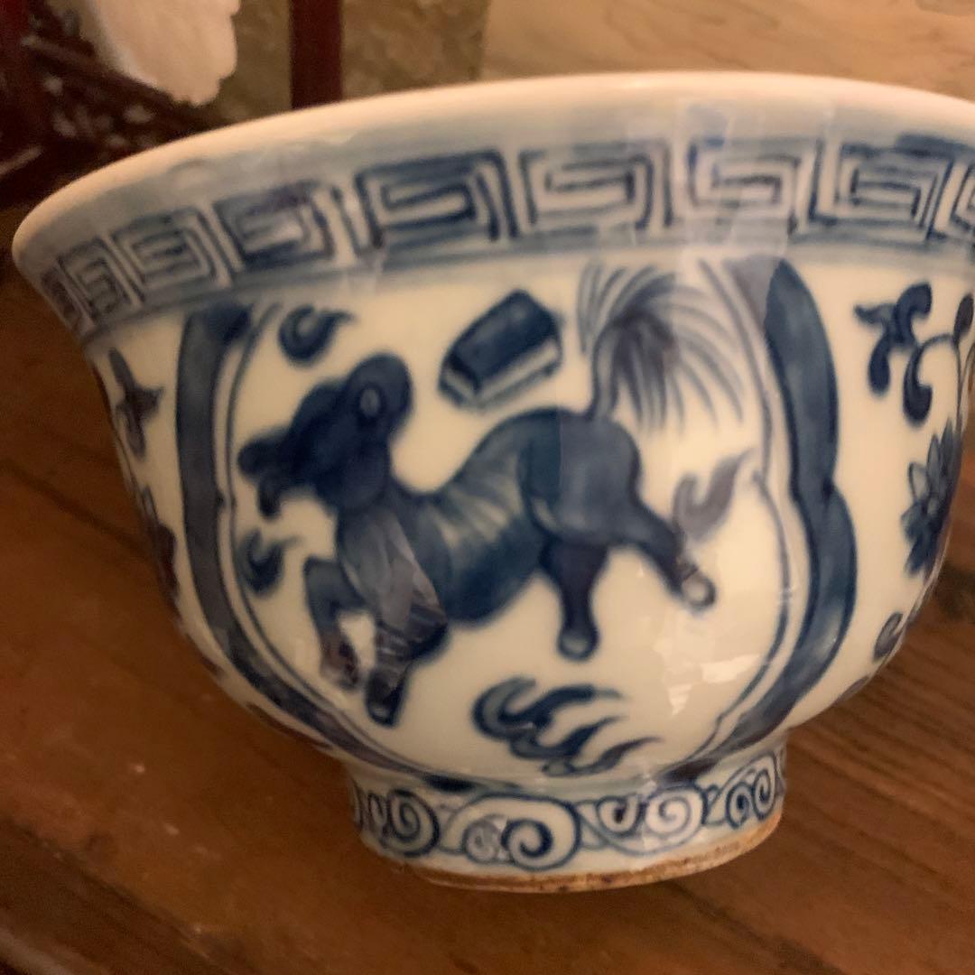 中国美術 古麒麟　清の時代康煕　椀　154