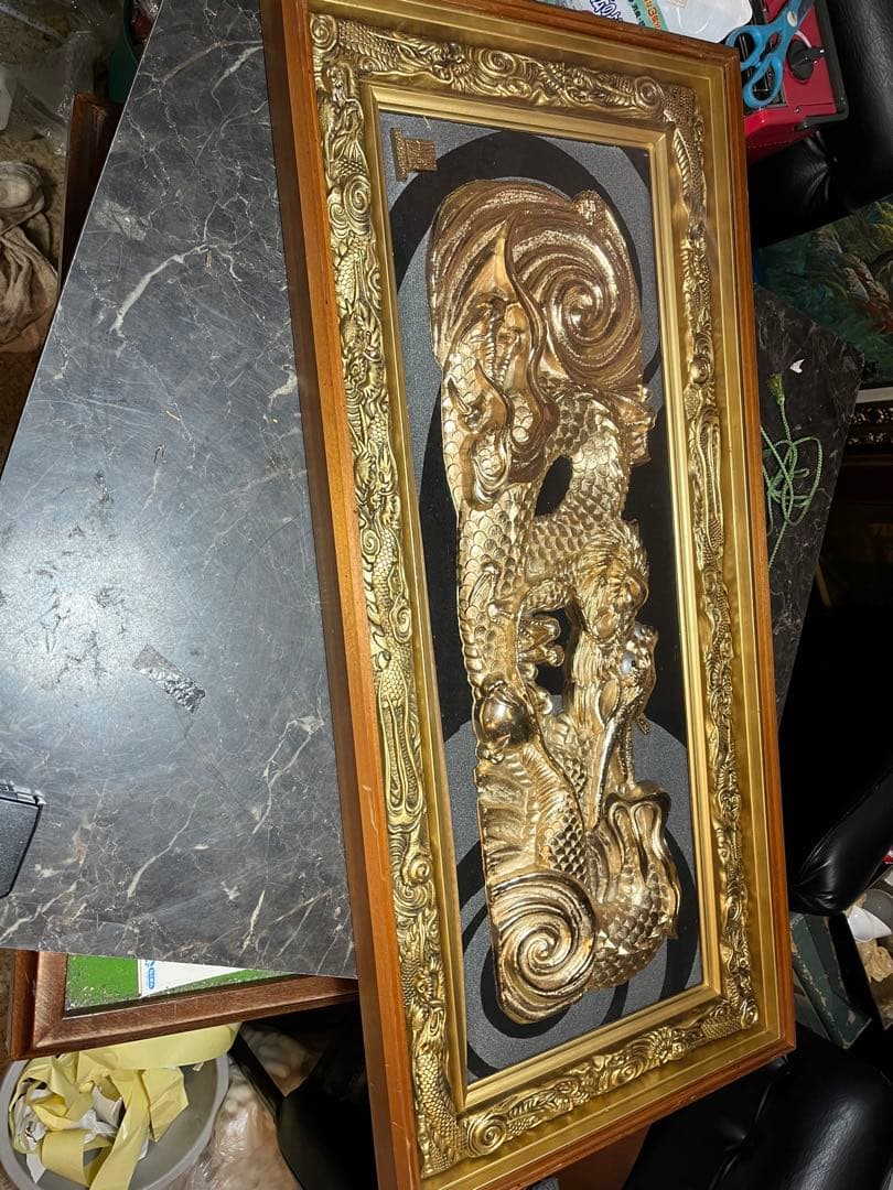 龍の額縁 金龍 龍 龍年 干支 縁起物 金龍の額