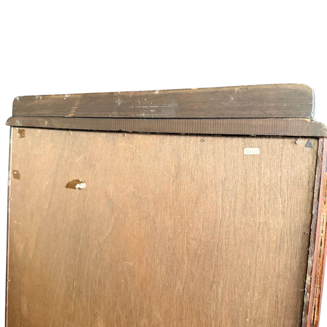 HR765 アンティーク　キュリオケース　英国　鍵付き　３面彩光　猫脚