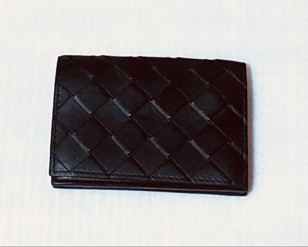 く*ー様 美品 ボッテガヴェネタ　マキシイントレチャート　カードケース　ブラック