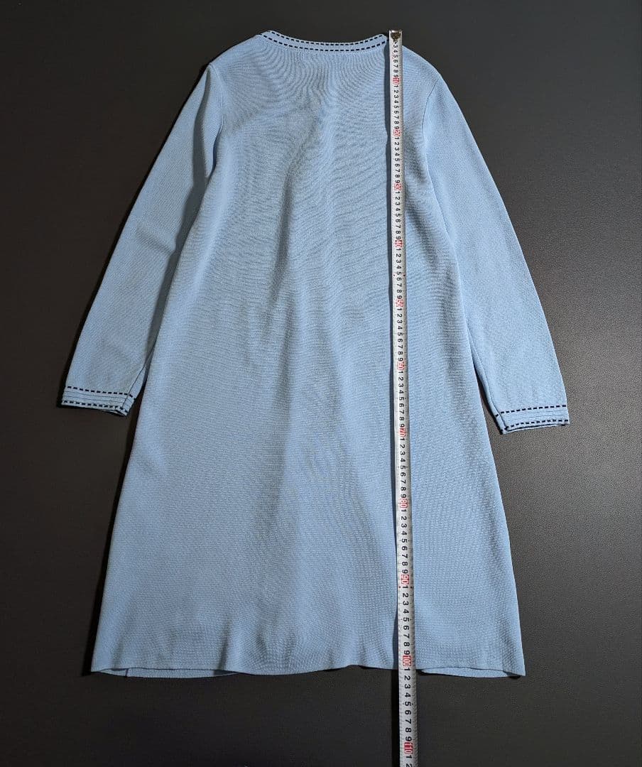 スーパービューティー／25SS 定価2.5万円 ビジューロングカーディガン水色