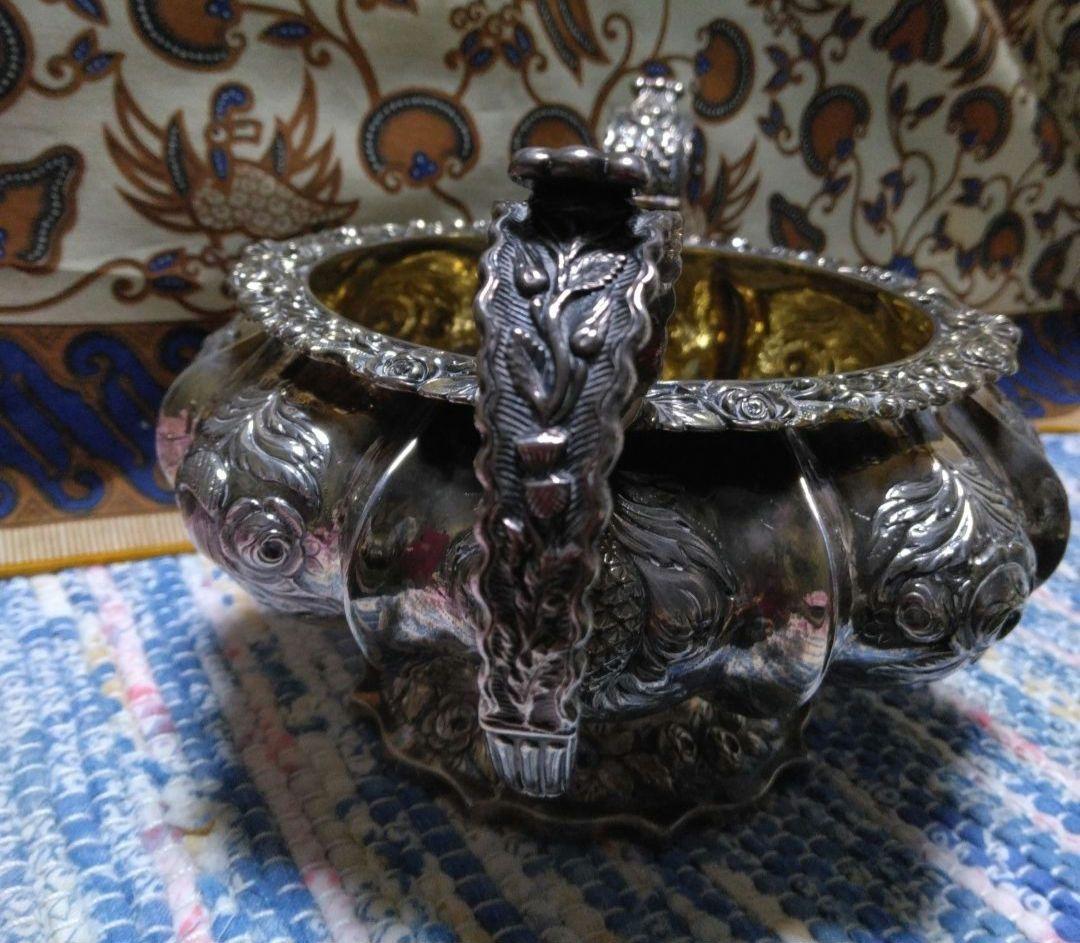 アンティーク　スターリングシルバー　ジョージア　スリーピース　ティーセット