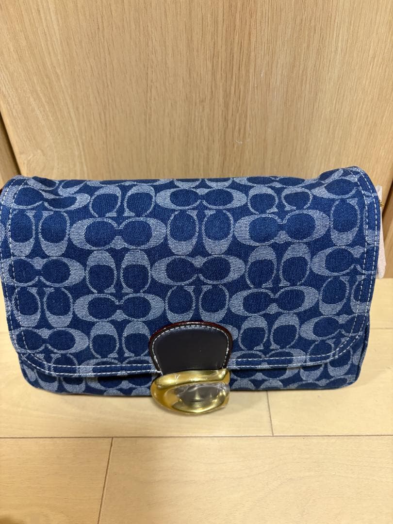 Coach デニムブルー ショルダーバッグ ZB0046