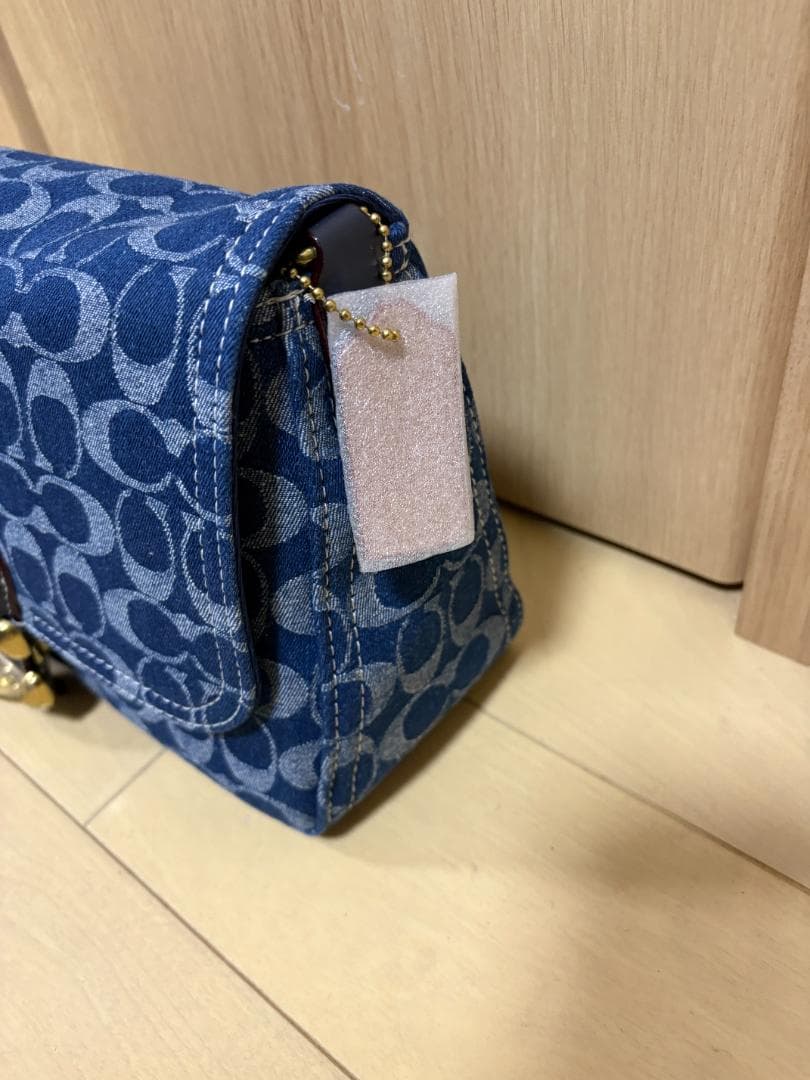 Coach デニムブルー ショルダーバッグ ZB0046