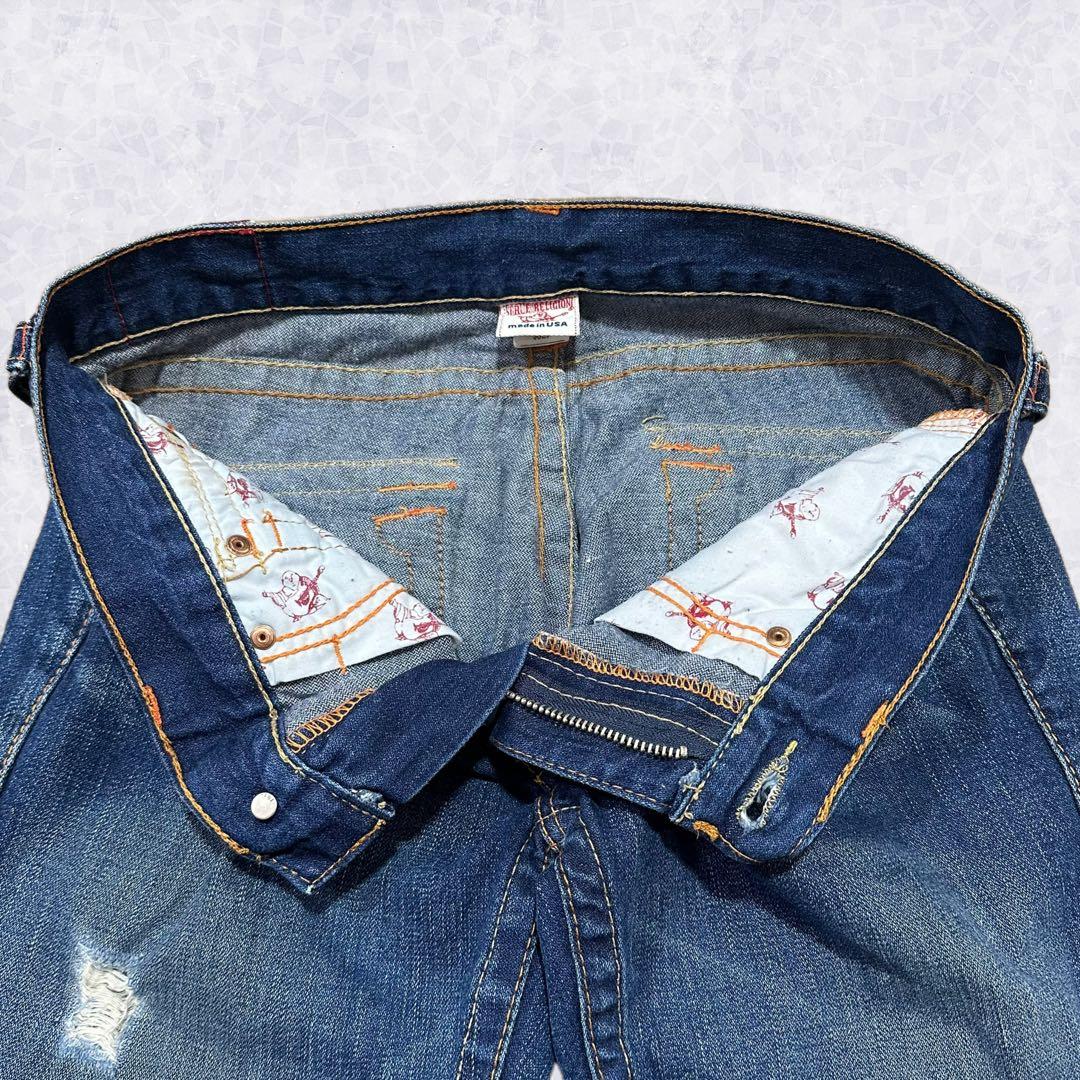 TRUE RELIGION JOEY 刺繍 デニム Y2K フレア