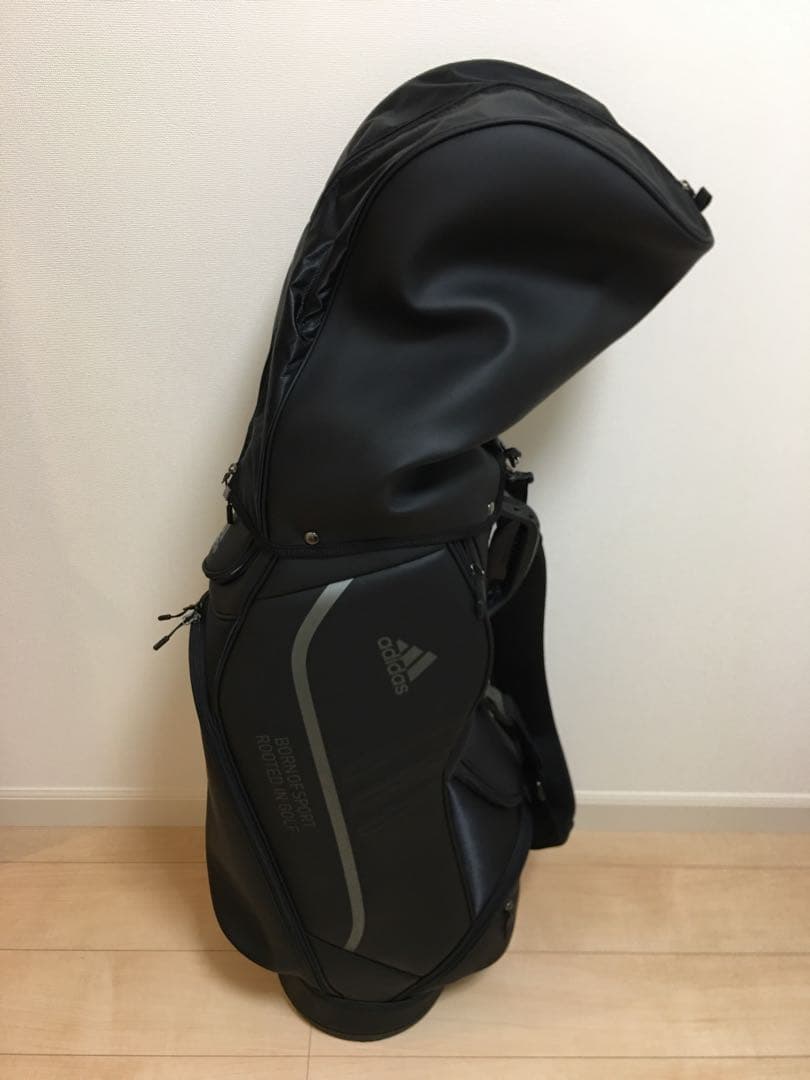 【新品未使用】アディダス ゴルフ XA217 マットPU キャディバッグ 黒